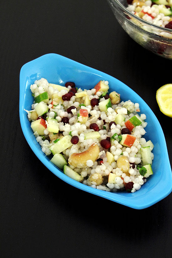 Sabudana salad in a plate.