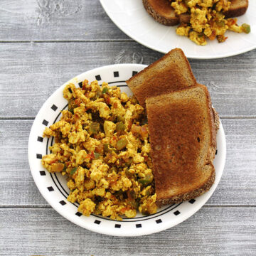 Tofu bhurji recipe (How to make tofu bhurji), Indian scrambled tofu