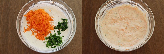 Carrot raita recipe (How to make carrot raita), Gajar raita recipe