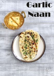 Garlic naan recipe (How to make garlic naan recipe on stove top, tawa)