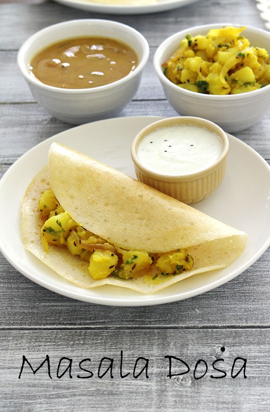 Masala dosa recipe (how to make masala dosa with potato masala)