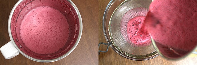 blend and strained juice