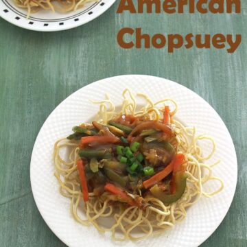 Veg american chopsuey recipe (How to make veg american chop suey)