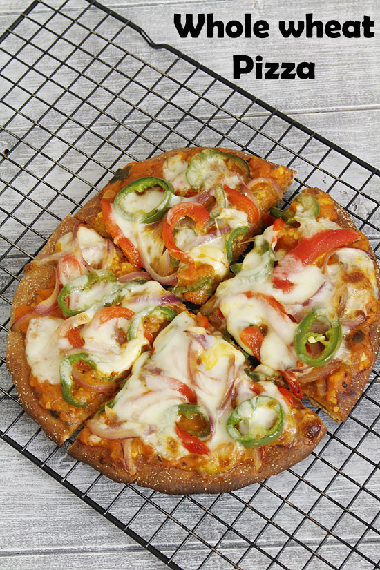 Pizza recipe using whole wheat flour (How to make atta pizza recipe)