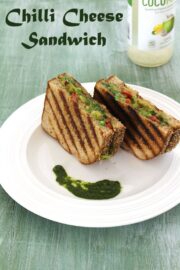 Chilli Cheese Sandwich Recipe (How to make Mumbai Chilli Cheese Toast Sandwich)