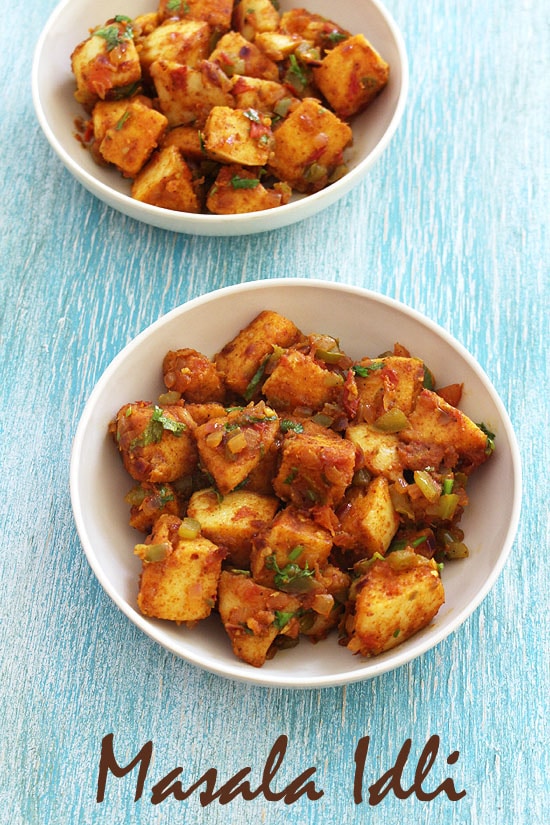 Masala Idli served in 2 plates. 