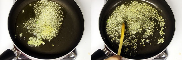 sauteing ginger garlic