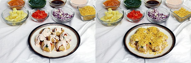 Dahi Batata Puri Recipe (How to make Dahi Batata Puri Chaat Recipe), Dahi Puri