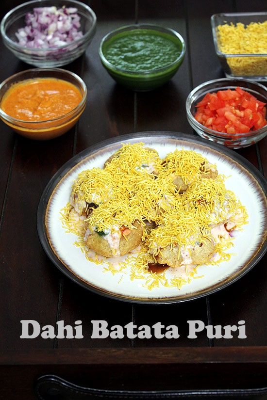 Dahi Batata Puri Recipe (How to make Dahi Batata Puri Chaat Recipe), Dahi Puri