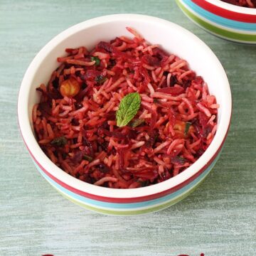 Beetroot Rice Recipe (How to make beetroot rice recipe), Beet Rice