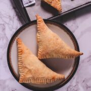 Veg puff in a plate