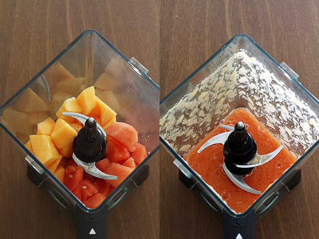 Watermelon Muskmelon Juice Recipe (How to make Melon Juice Recipe)