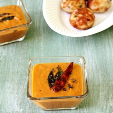 Tomato Chutney Recipe (South Indian Tomato Chutney for Dosa, Idli)