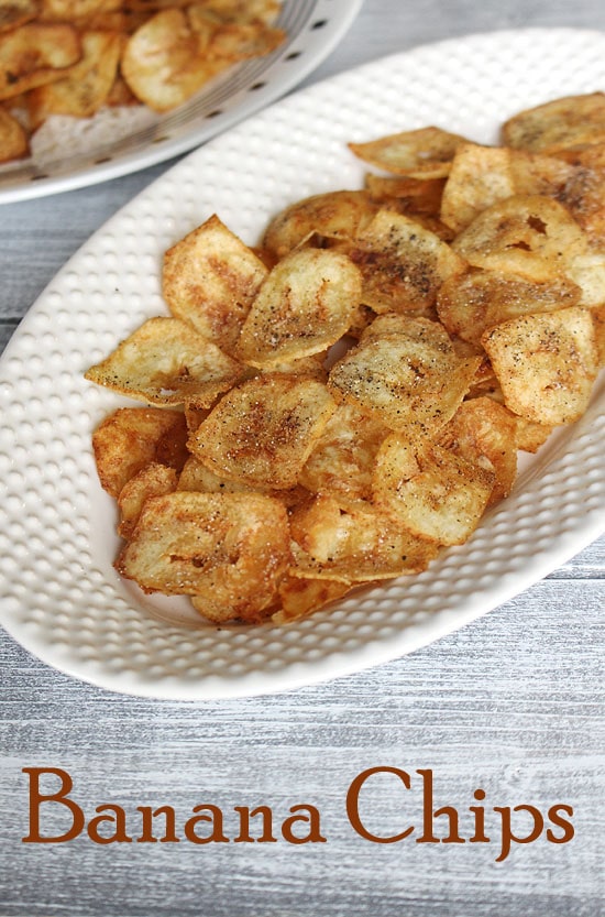 Banana wafers in a plate.