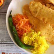 Papaya Sambharo Recipe for Fafda, Gathiya (Kacha Papaya no Sambharo)