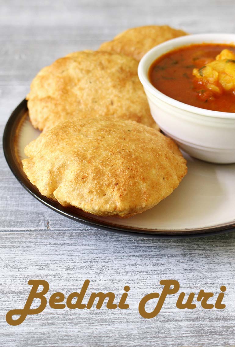 Bedmi Puri Recipe (How to make Bedmi Poori) Crispy Urad Dal Puri