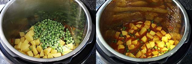 Instant Pot Aloo Matar Recipe (10 Minutes Potato Peas Curry in IP)