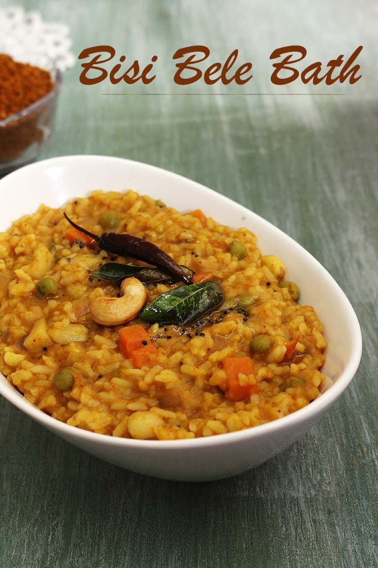 Bisi Bele Bath Recipe (Karnataka Style BisiBeleBath Recipe)