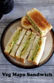 Veg Mayonnaise Sandwich Recipe (How to make Mayo Sandwich Recipe)