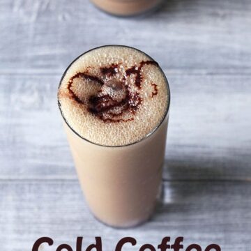 Cold Coffee with Ice Cream (Coffee Milkshake Recipe), Cafe style