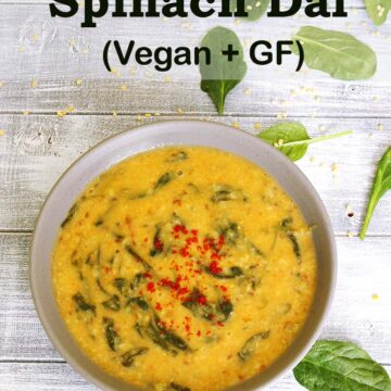 Instant Pot Spinach Dal Recipe (Moong Dal Palak Recipe in IP)