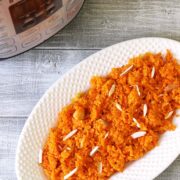 Instant Pot Carrot Halwa Recipe (with condensed milk)