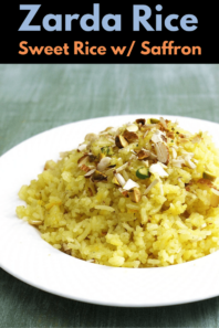 Meethe Chawal Recipe (Zarda Rice or Pulao) Yellow Sweet Rice