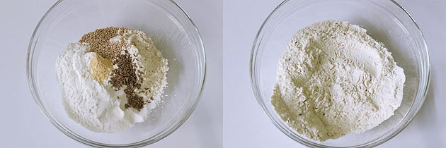 dry ingredients for murukku in a bowl