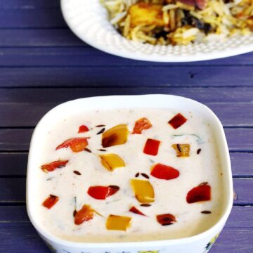 Capsicum Raita Recipe for Biryani (how to make Shimla Mirch Raita)