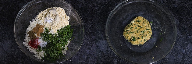 making kofta dough for paneer kofta recipe