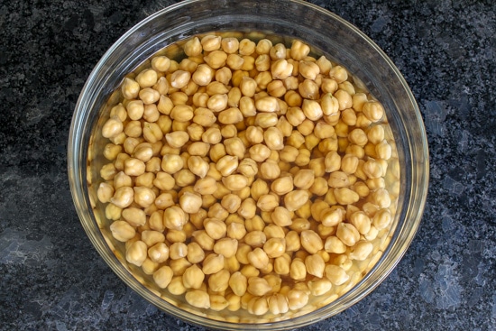 Soaked chickpeas overnight