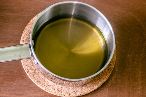 heated and cooled mustard oil