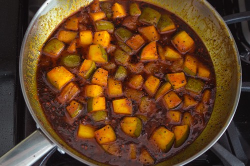 cooled down sweet mango pickle