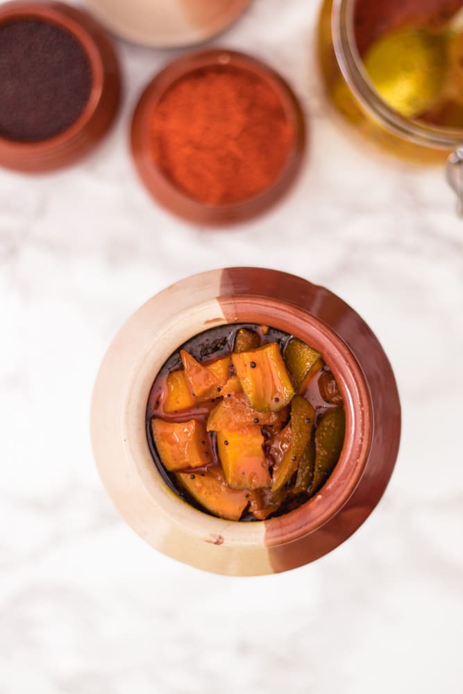 how to make instant mango pickle