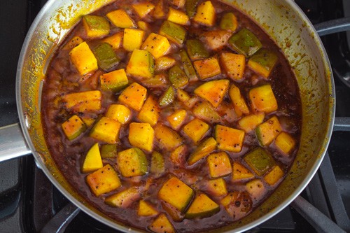 jaggery is melted and pickle is ready