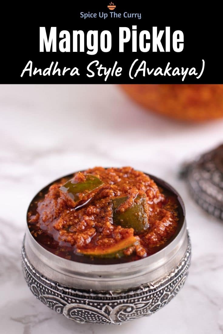 Avakaya Pachadi Recipe (Andhra Mango Pickle) PIN