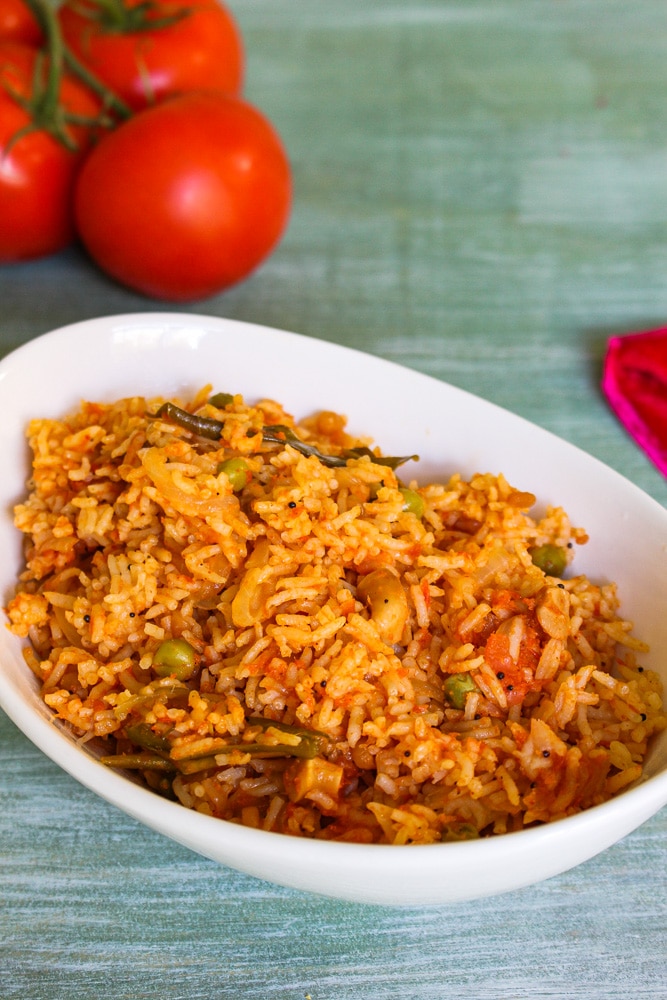 How to make tomato rice in instant pot