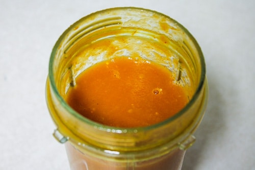 puree of cooked tomatoes