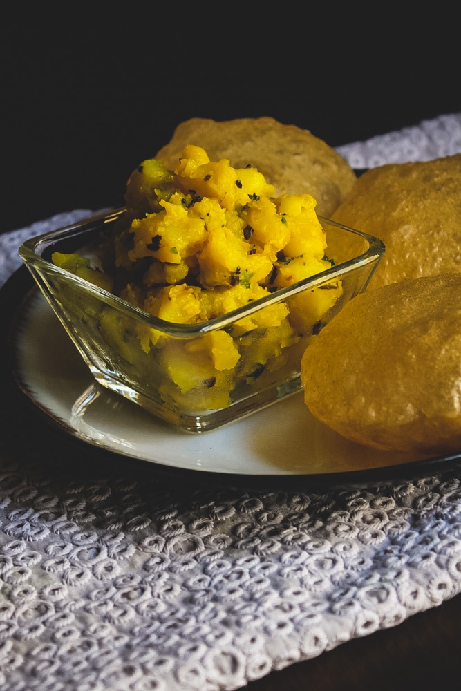 Aloo bhaji for puri or poori