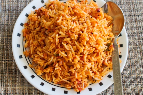 Tomato Rice in a plate