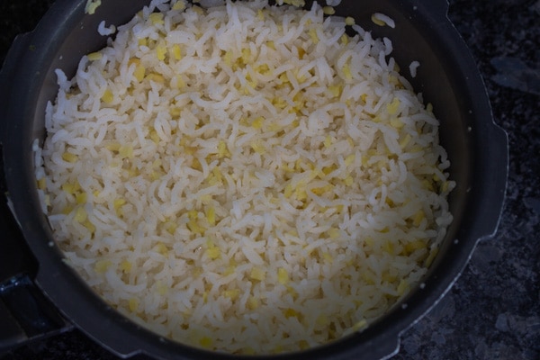 pressure cooked dal-rice for khara pongal