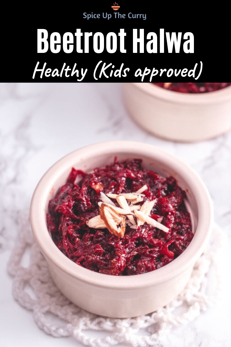 beetroot halwa recipe pin