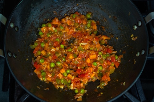 veggies are cooked till tender
