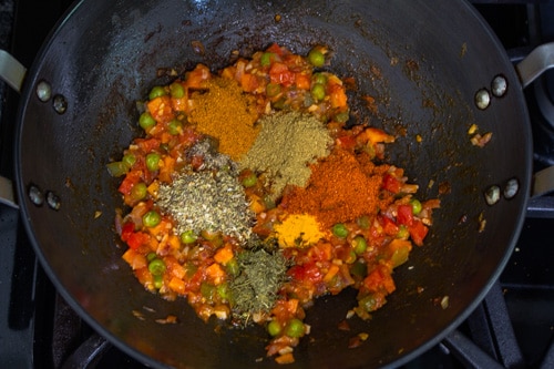 adding spice powders