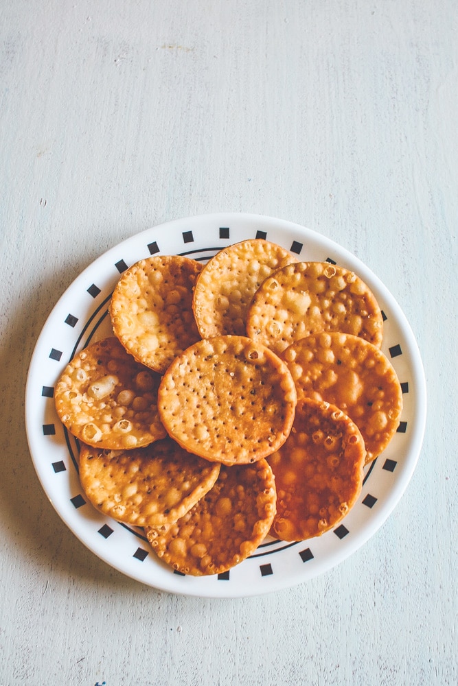 Papdi in a plate.