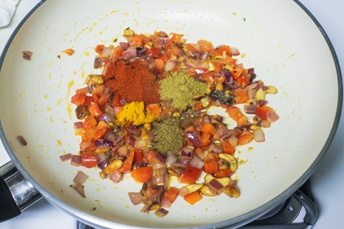 adding spice powders