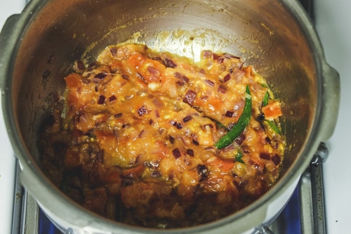 saute tomatoes till soft