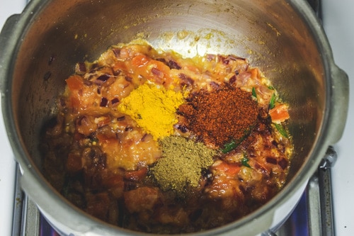 adding spice powders