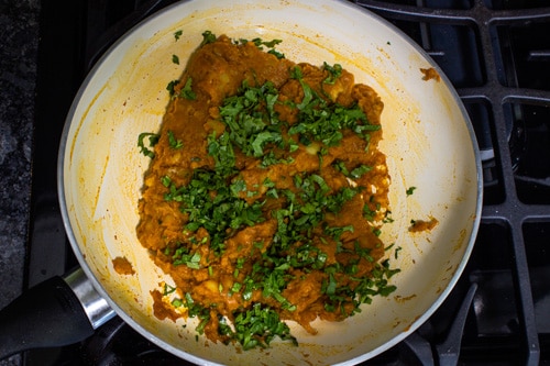 sprinkling chopped cilantro