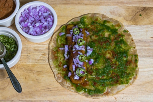 adding pickled green chili